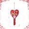 Glitzhome® 14" Valentine's Wooden Key-Shaped Door Hanger